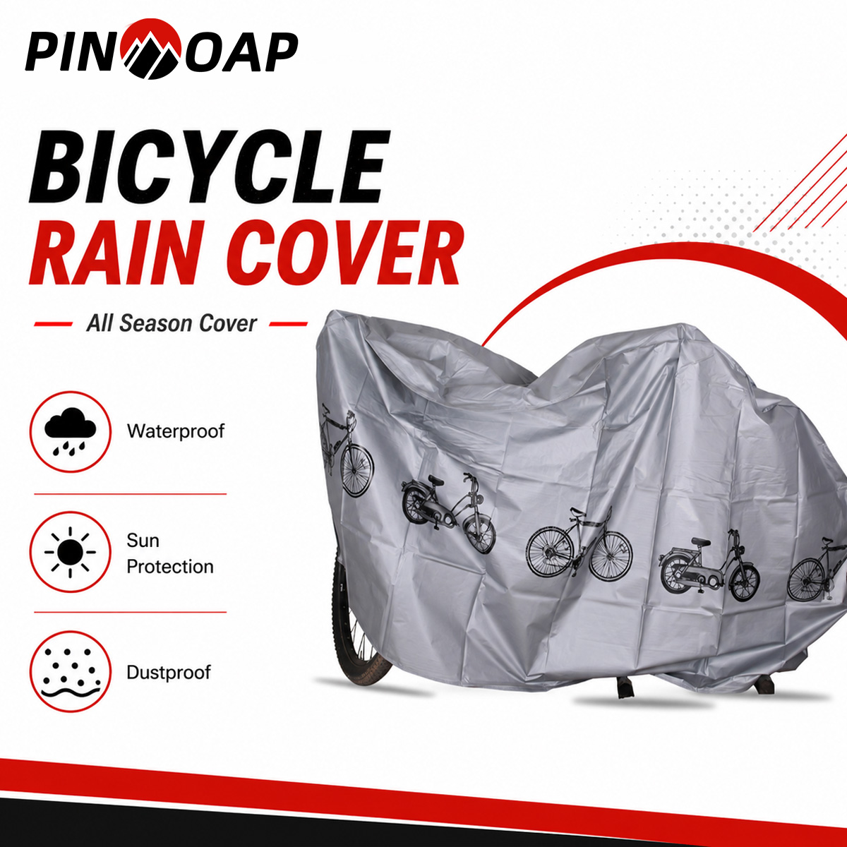 Cycling Gear Organizer - PINMOAP Universele fietsregenhoes Waterdichte buitenfietshoes Stofdicht
