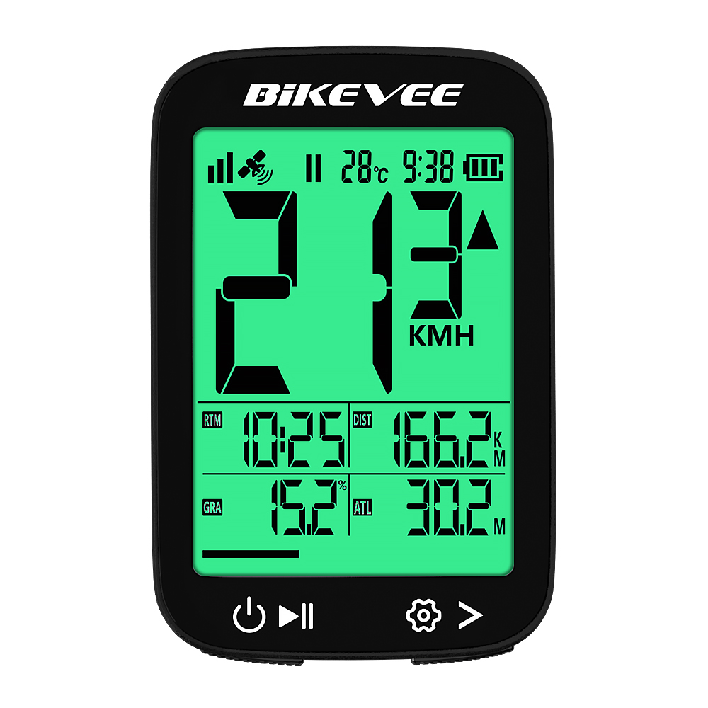 Cycling Gear Rack - Fietscomputer Waterdichte draadloze GPS-snelheidsmeter Kilometerteller Stopwatch