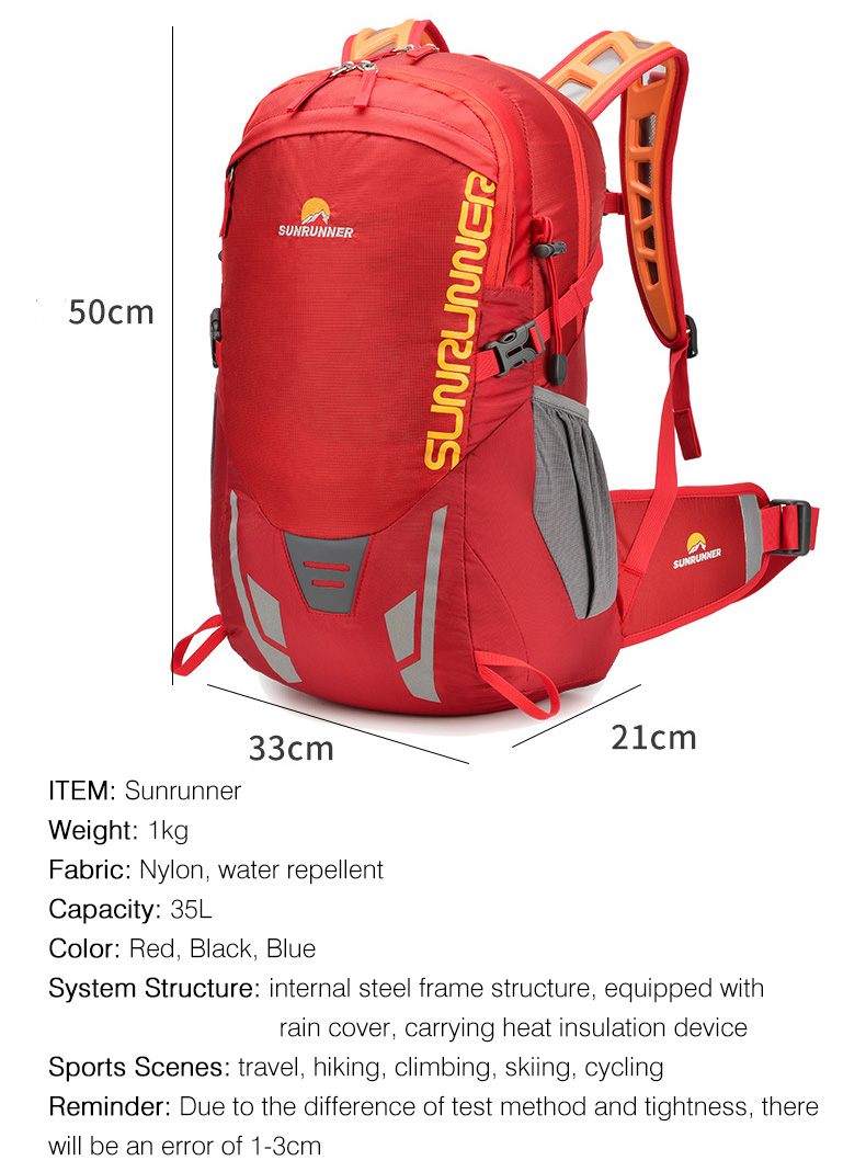 35L wandelrugzak met grote cap - Cycling Gear Organizer recensie en prijs