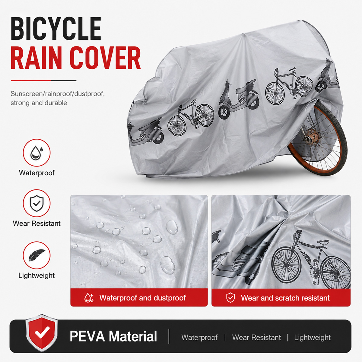 PINMOAP Universele fietsregenh - Cycling Gear Organizer recensie en prijs