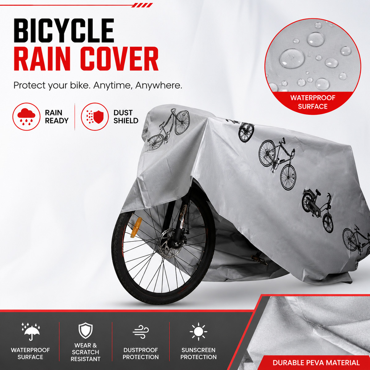 PINMOAP Universele fietsregenh - Cycling Gear Organizer recensie en prijs